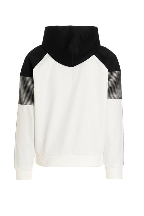 FENDI EMBELLISHED HOODIE IN WHITE