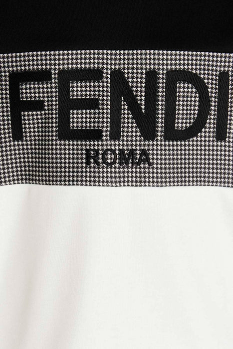 FENDI EMBELLISHED HOODIE IN WHITE