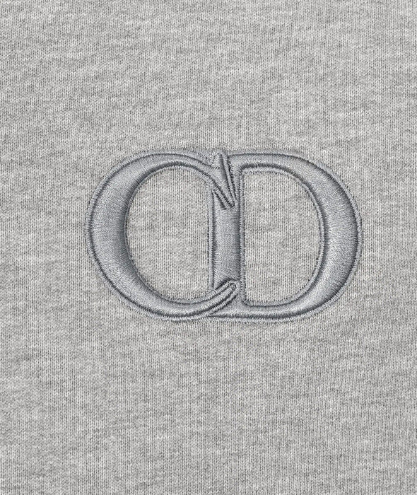 CHRISTIAN DIOR CD ICON LOGO HOODIE - GREY