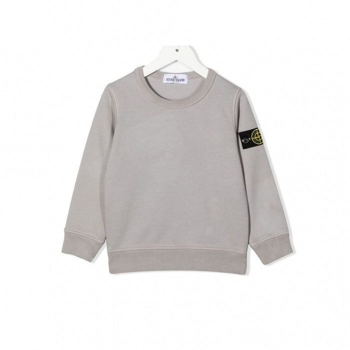 STONE ISLAND JUNIOR SWEATSHIRT IN DUST GREY