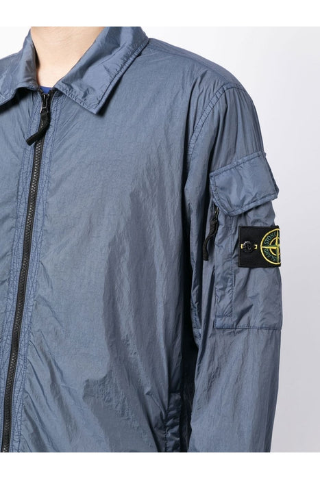 STONE ISLAND GARMENT DYED CRINKLE REPS R-NY IN BLUE